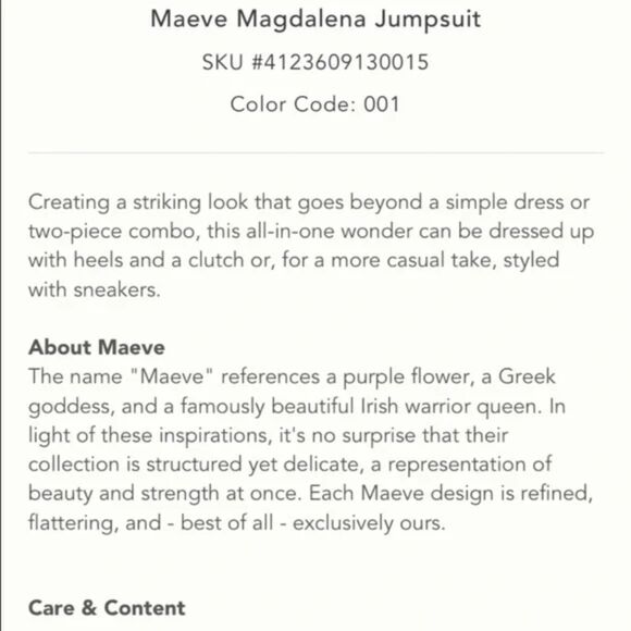 Maeve Magdalena Anthropologie Women's Black Jumpsuit - Size 8 NEW - Picture 9 of 9